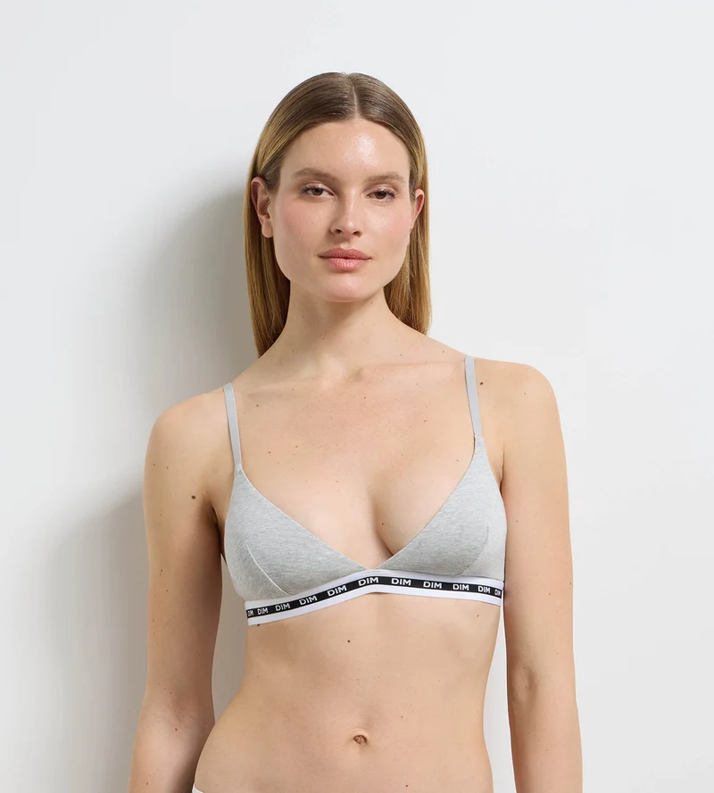 Soutien-gorge femme triangle sans armature Gris Chiné Dim Icons