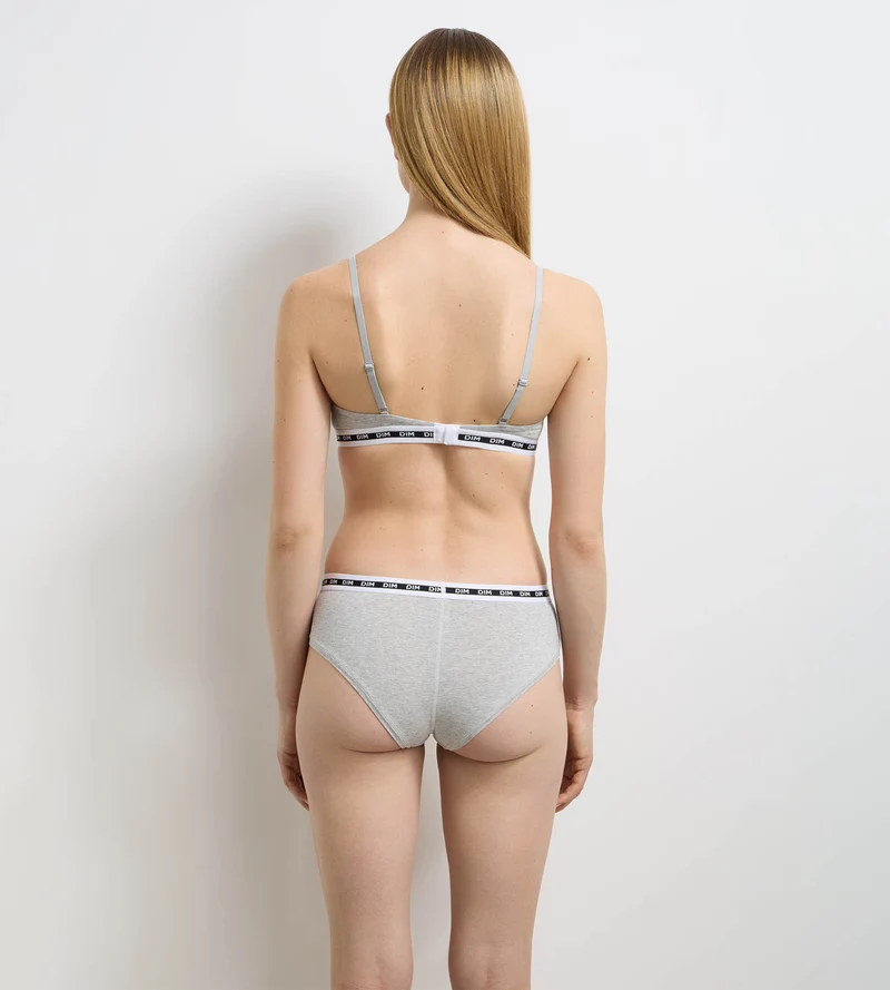 Soutien-gorge femme triangle sans armature Gris Chiné Dim Icons