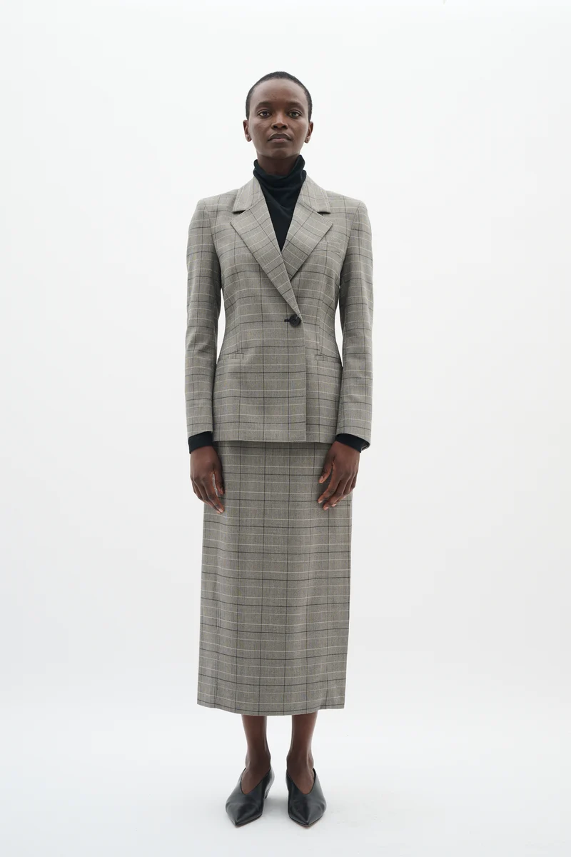 Veston ajusté avec motif Prince de Galles Broklyn