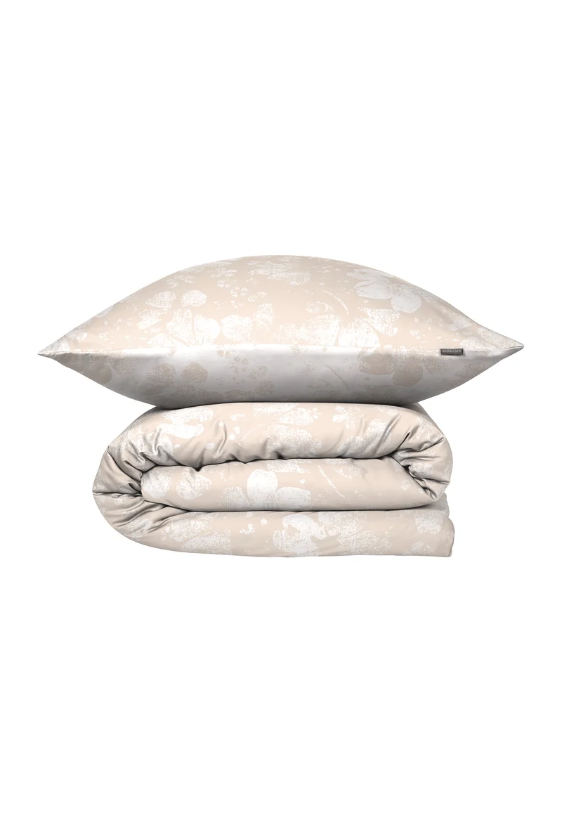 Bettwäscheset 2-teilig Satin Beige/Weiss gemustert - SCHIESSER Home