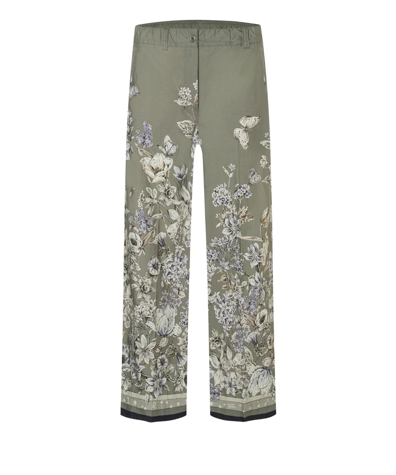 Pantalon fluide Clémentine imprimé botanique
