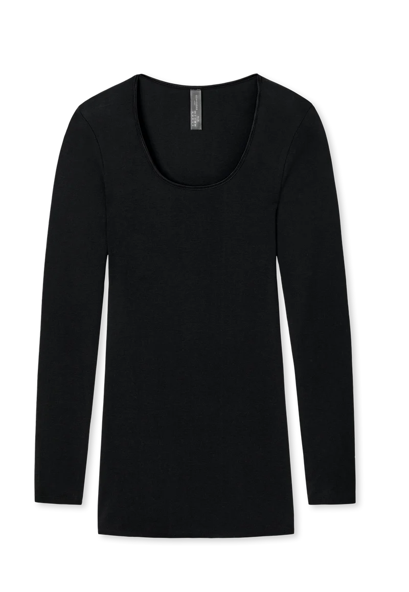 Shirt Feinripp Schwarz - Luxury