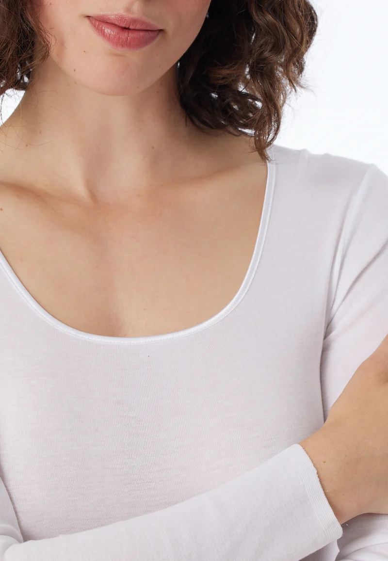 Shirt Feinripp Weiss - Luxury