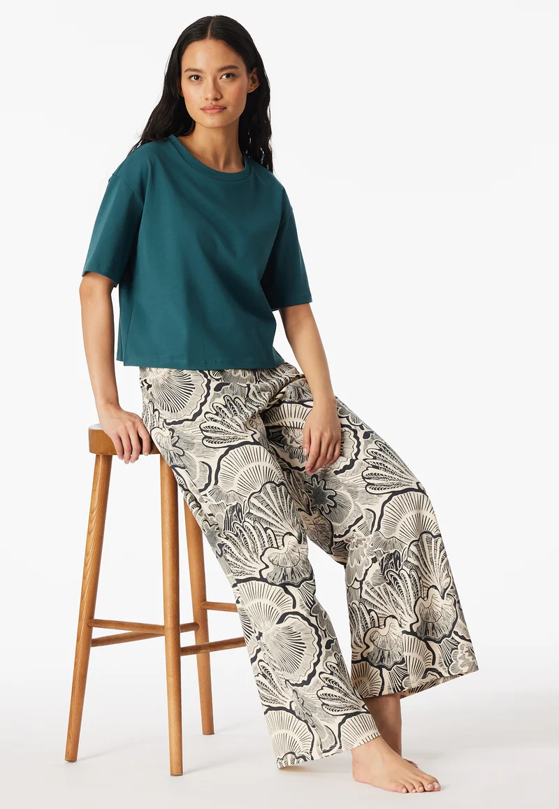 T-Shirt cropped Petrol - Mix+Relax