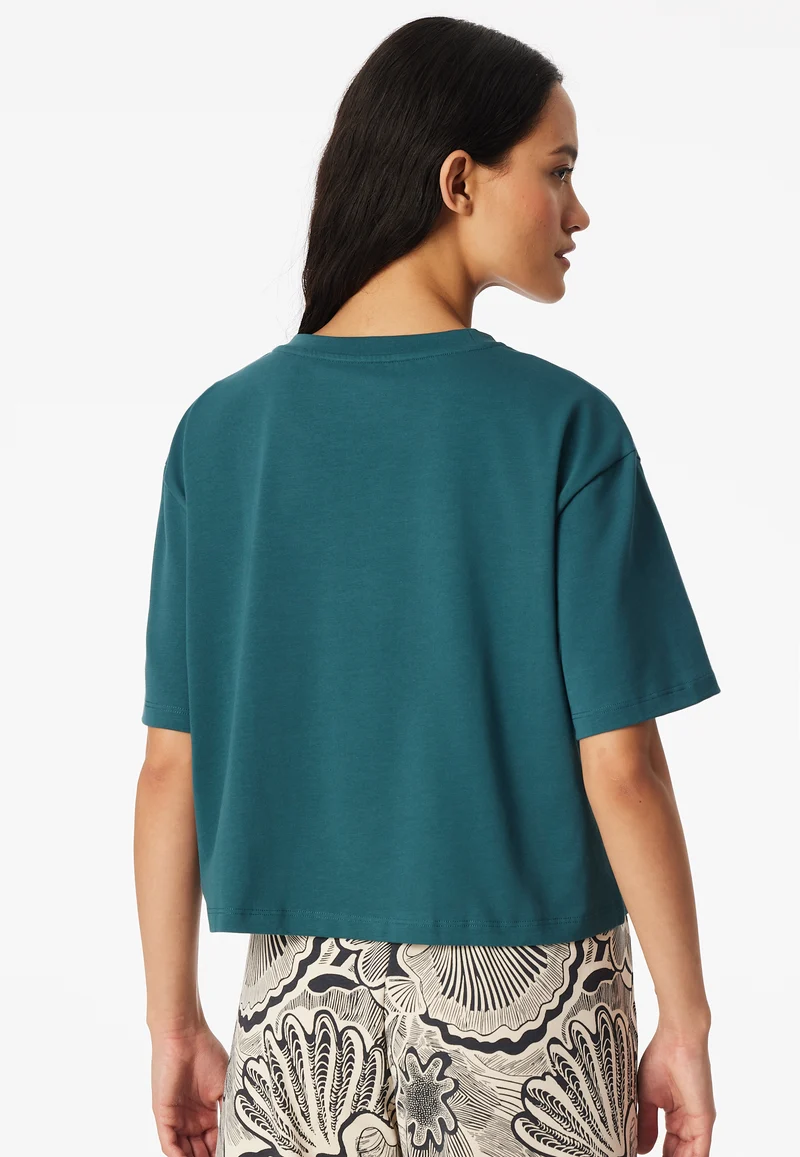 T-Shirt cropped Petrol - Mix+Relax