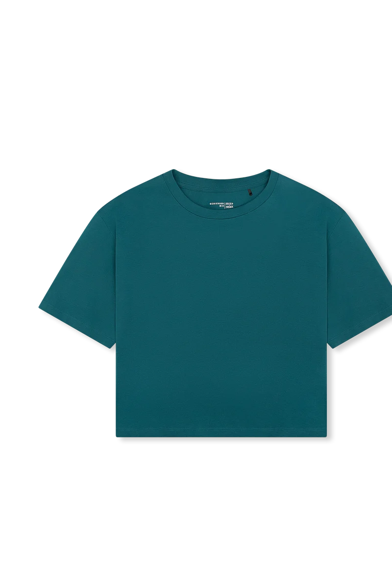 T-Shirt cropped Petrol - Mix+Relax