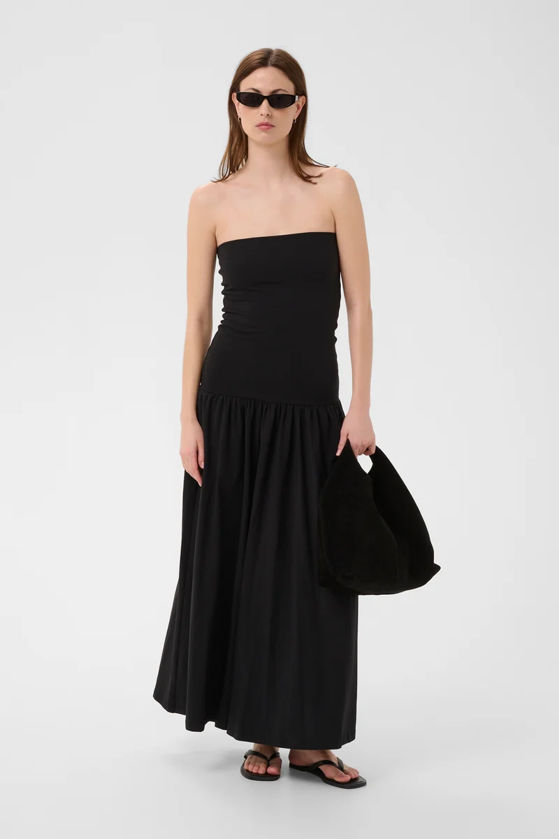Robe longue bustier Balina à jupe fluide