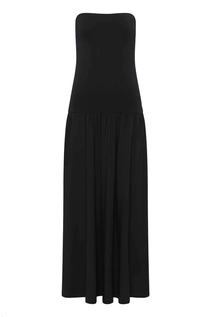 Robe longue bustier Balina à jupe fluide