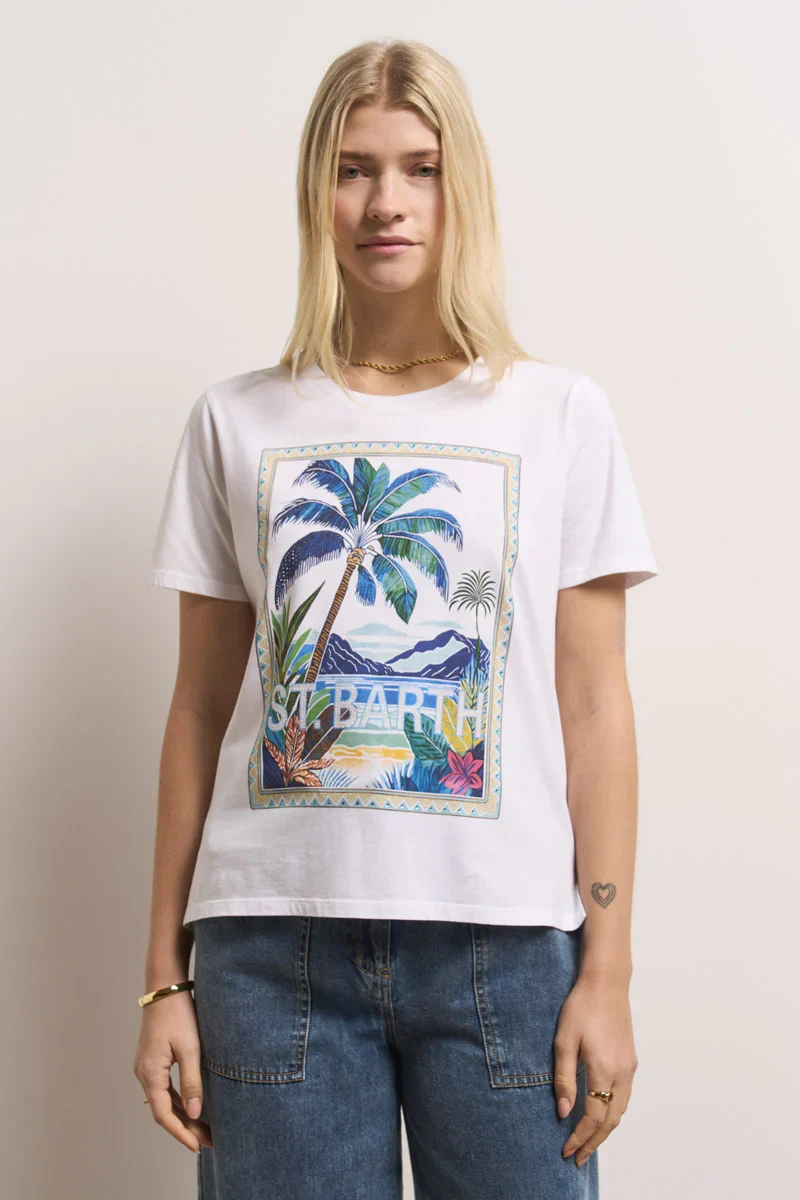 T-shirt à imprimé St Barth