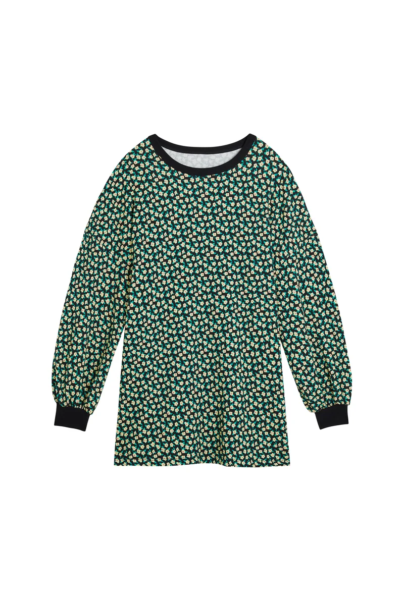 Robe Sweat 100% Coton BIO - Mini Fleurs Jaune