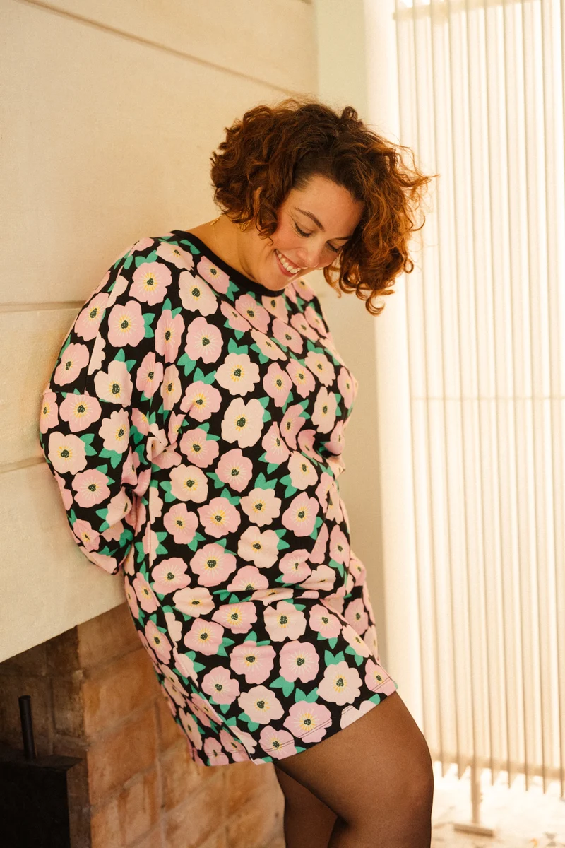 Robe Sweat 100% Coton BIO - Bougainvillier Bico