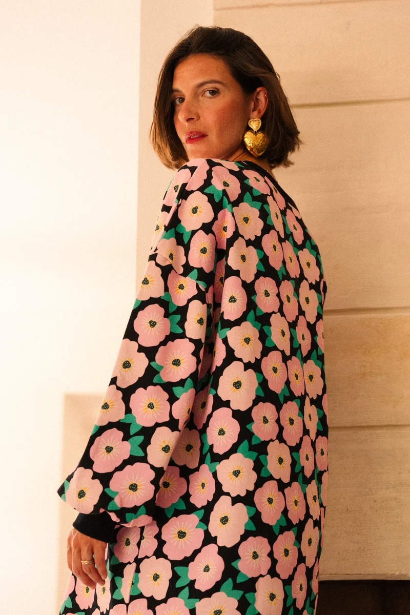 Robe Sweat 100% Coton BIO - Bougainvillier Bico