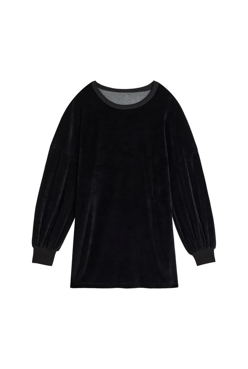 Robe Sweat Velours - Noir