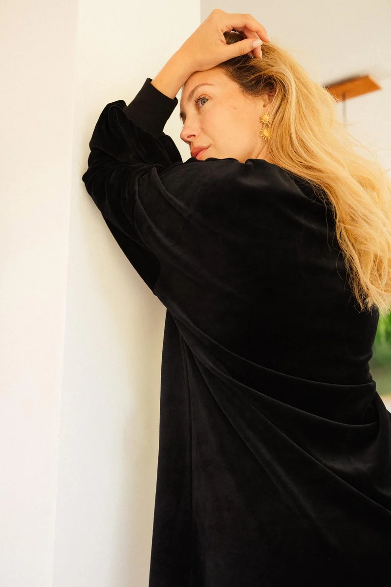 Robe Sweat Velours - Noir