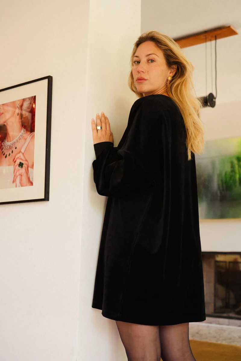 Robe Sweat Velours - Noir