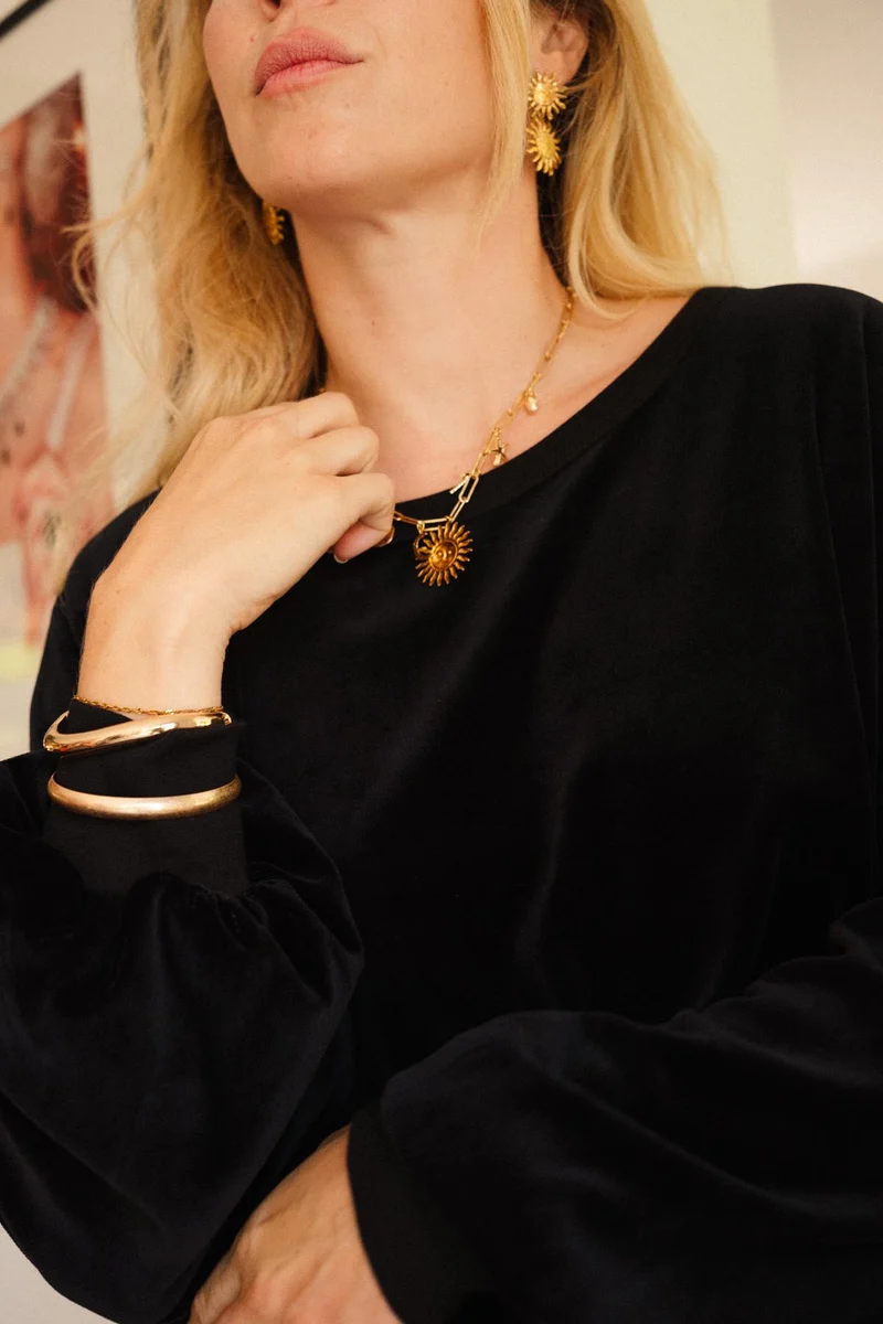 Robe Sweat Velours - Noir