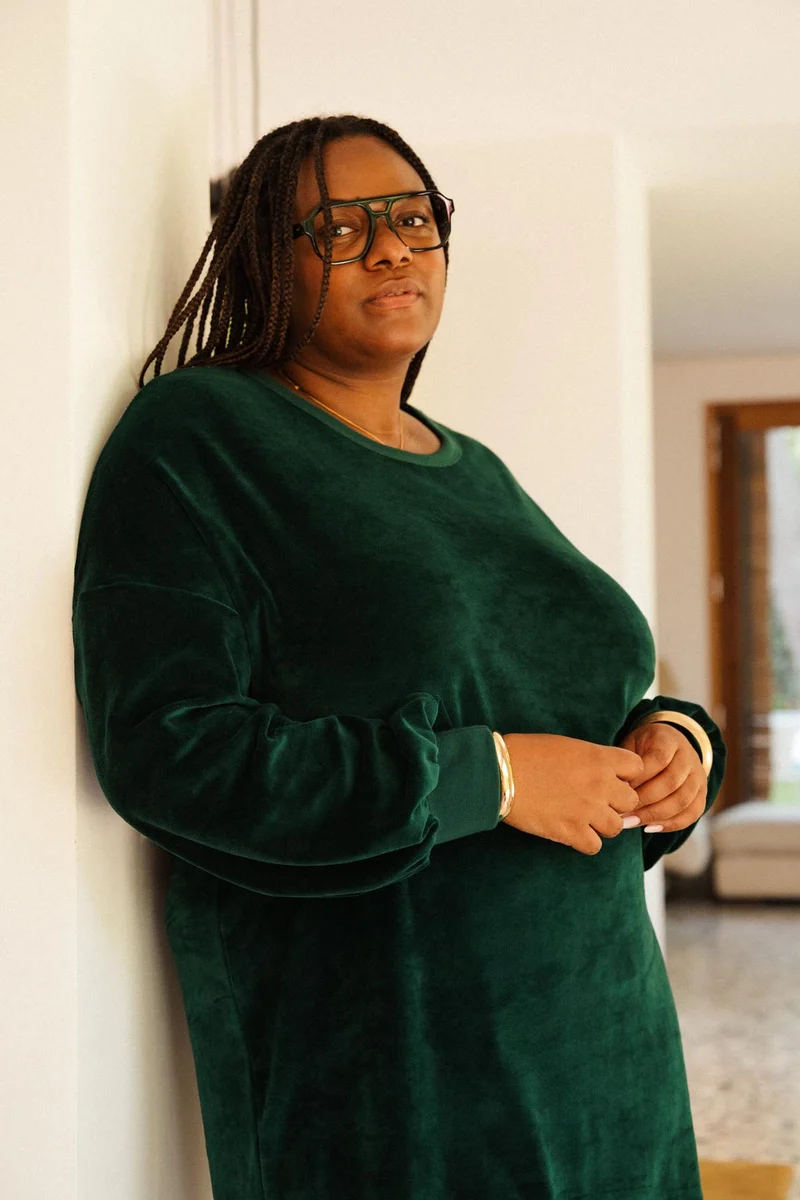 Robe Sweat Velours - Vert Foncé