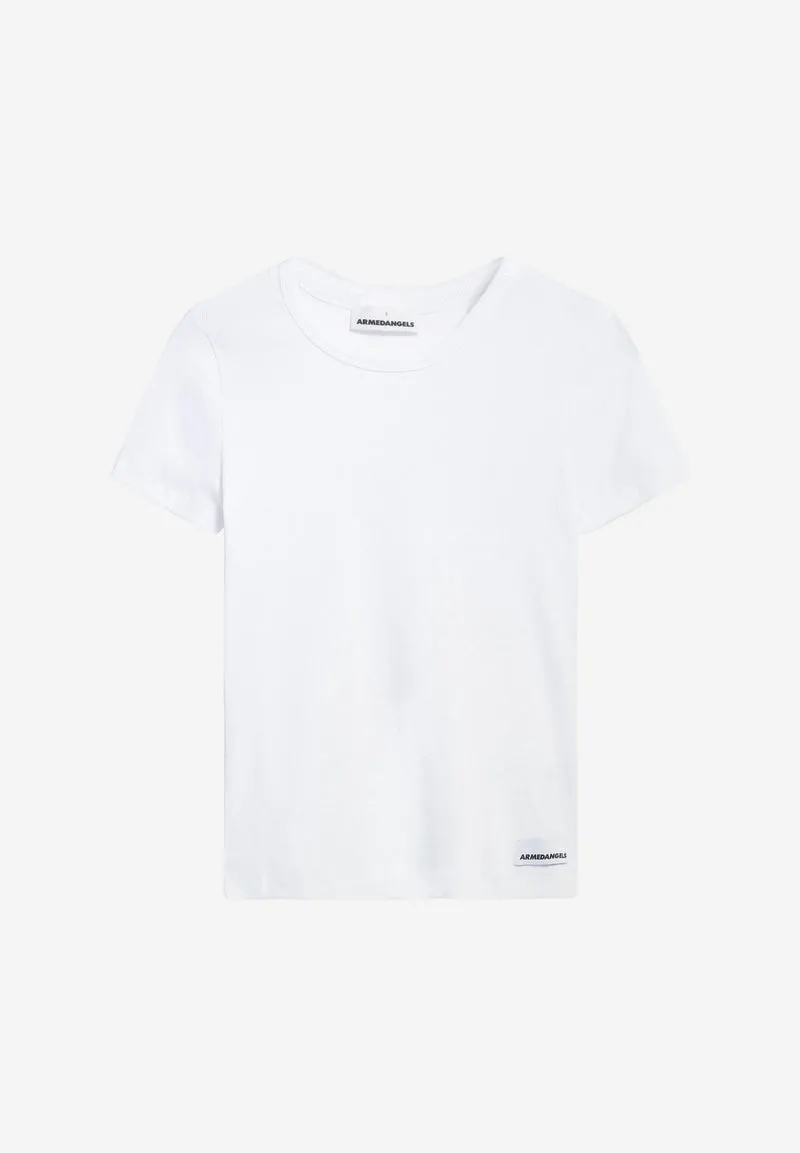 T-shirt côtelé à col rond Kardaa