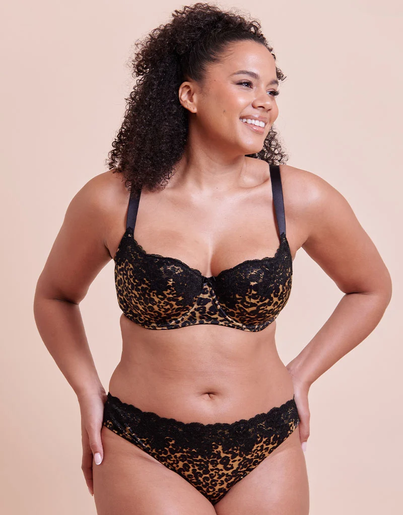 Curvy Kate Boost Lace Tanga Brief Leopard Print