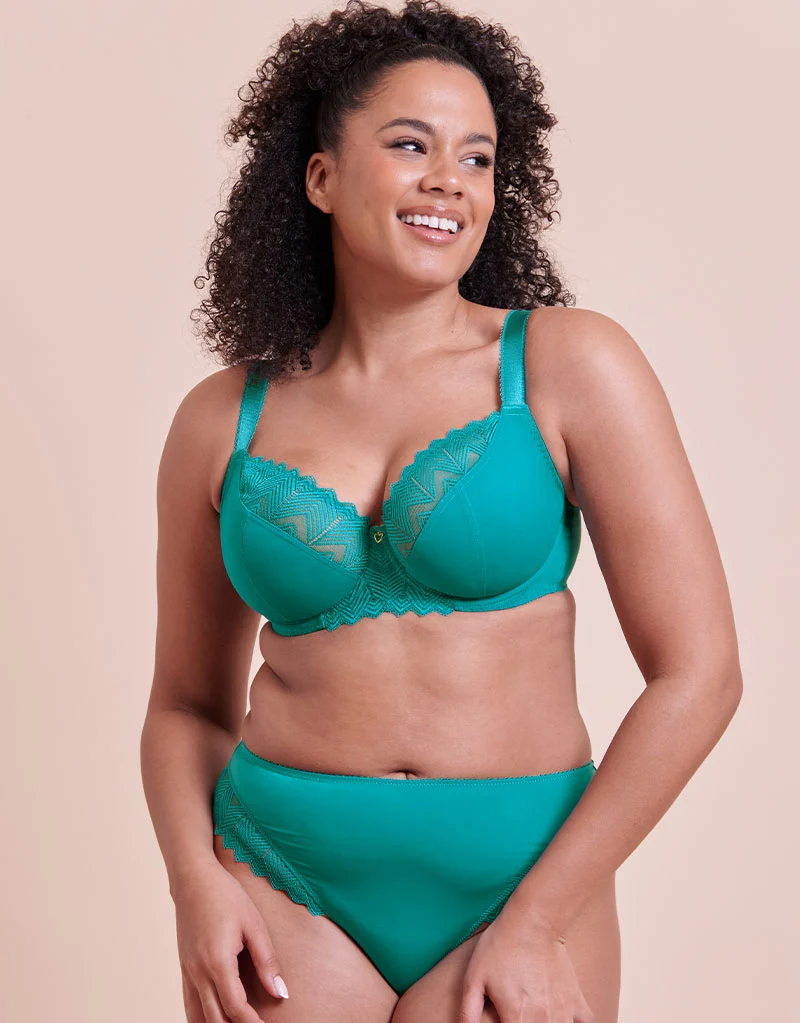 Curvy Kate Wild One Balcony Bra Teal Blue