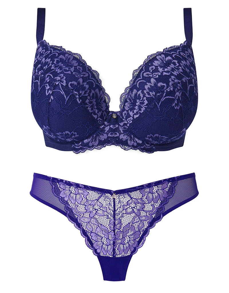 Ann Summers Sexy Lace Brazilian Brief Dark Purple/Lilac