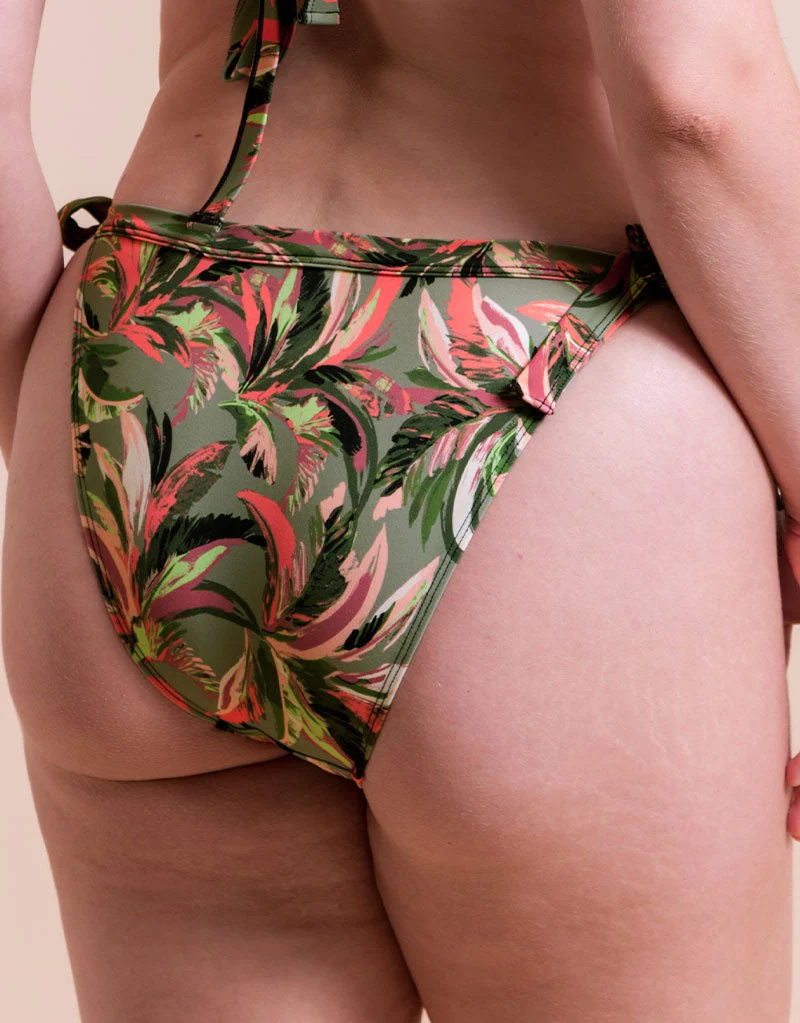 Curvy Kate Sunset Palm String Bikini Brief Palm Print