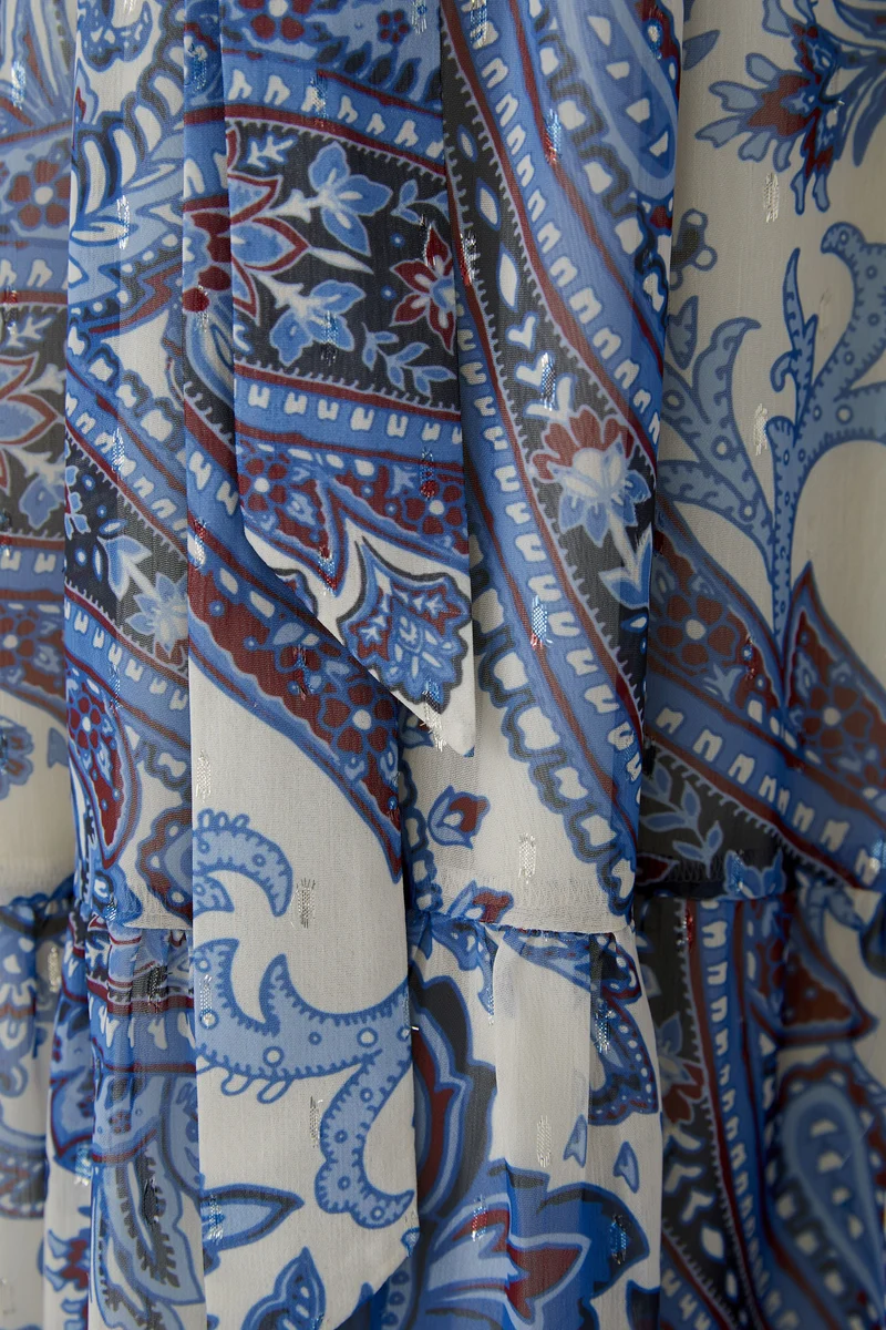 Robe maxi fluide ceinturée