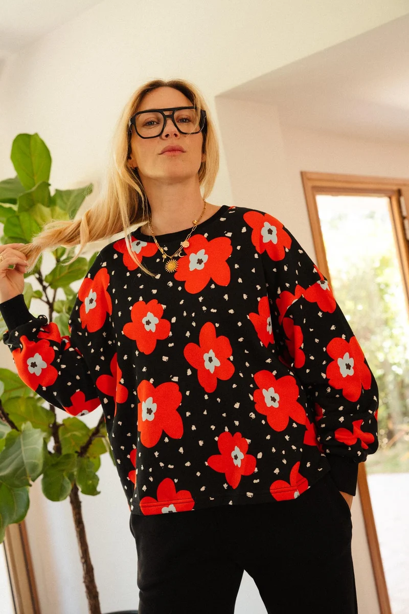 Sweat 100% Coton - Atlas Rouge