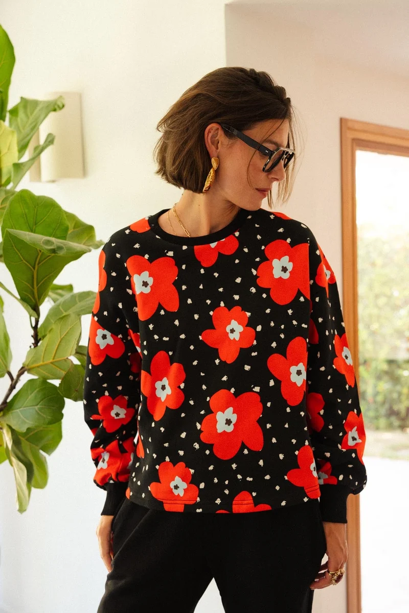Sweat 100% Coton - Atlas Rouge