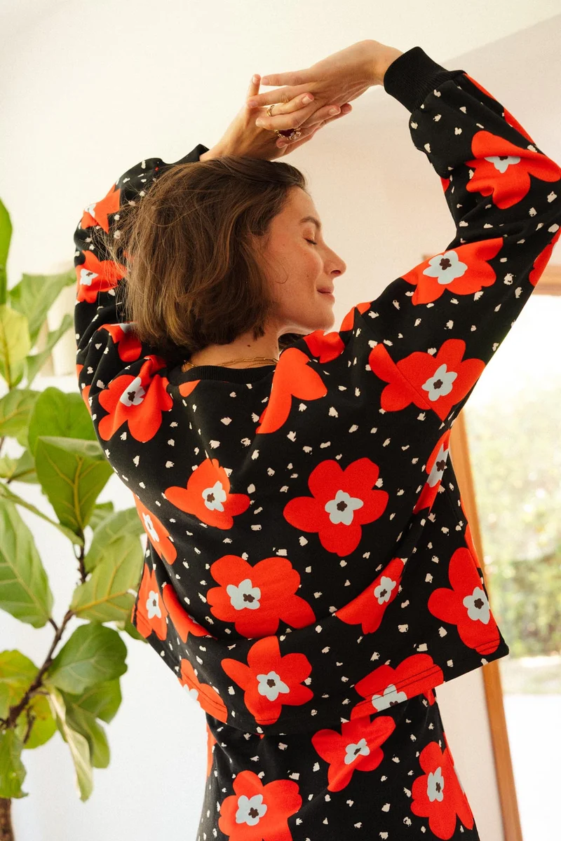 Sweat 100% Coton - Atlas Rouge