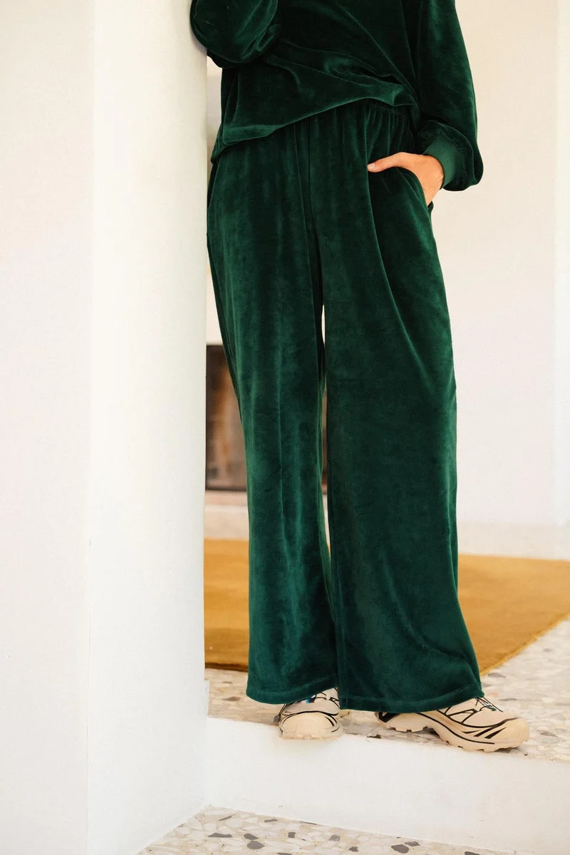 Pantalon Velours - Vert Foncé