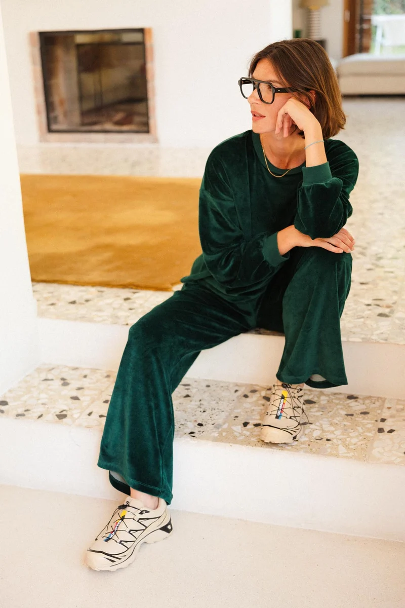 Pantalon Velours - Vert Foncé