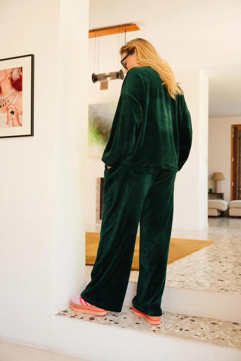 Pantalon Velours - Vert Foncé