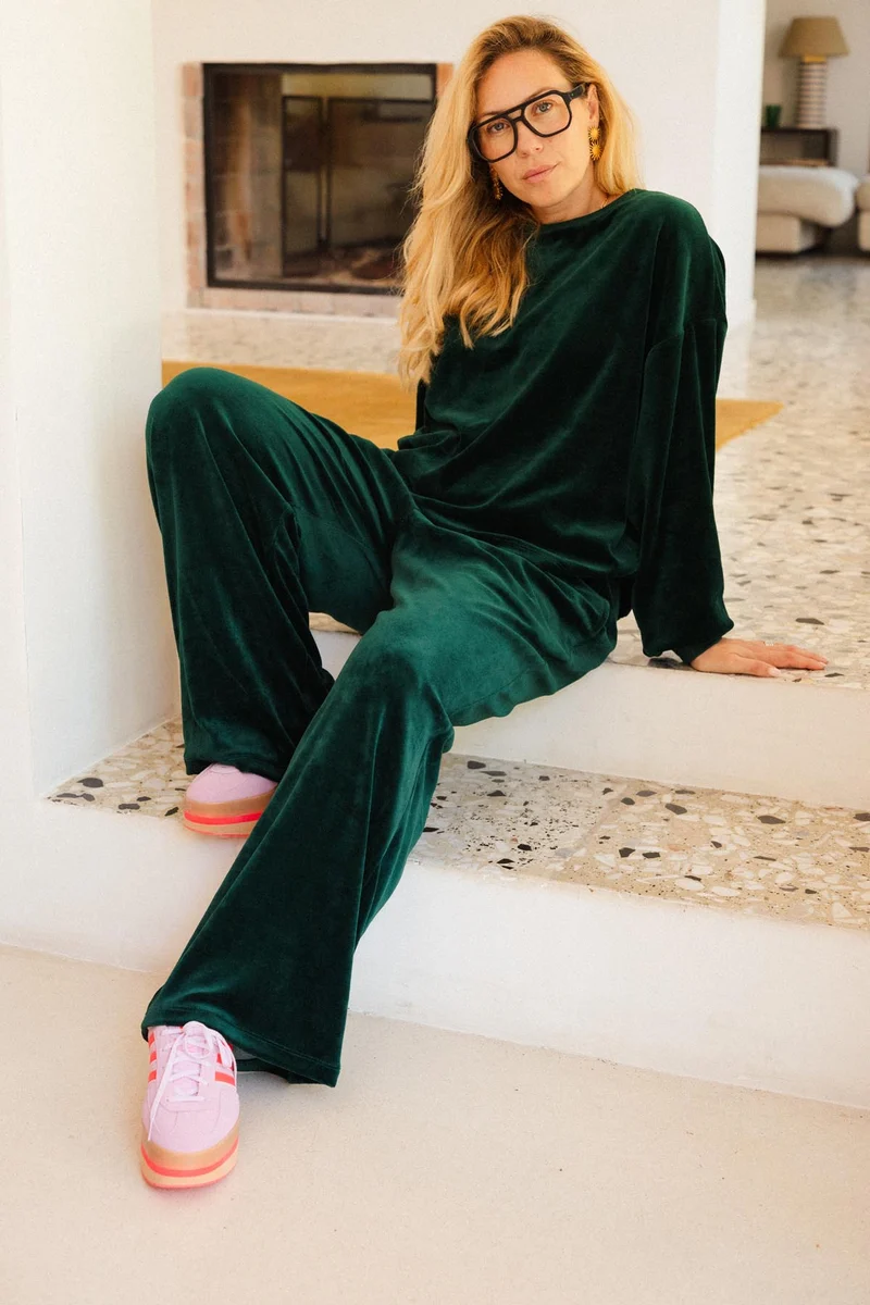 Pantalon Velours - Vert Foncé