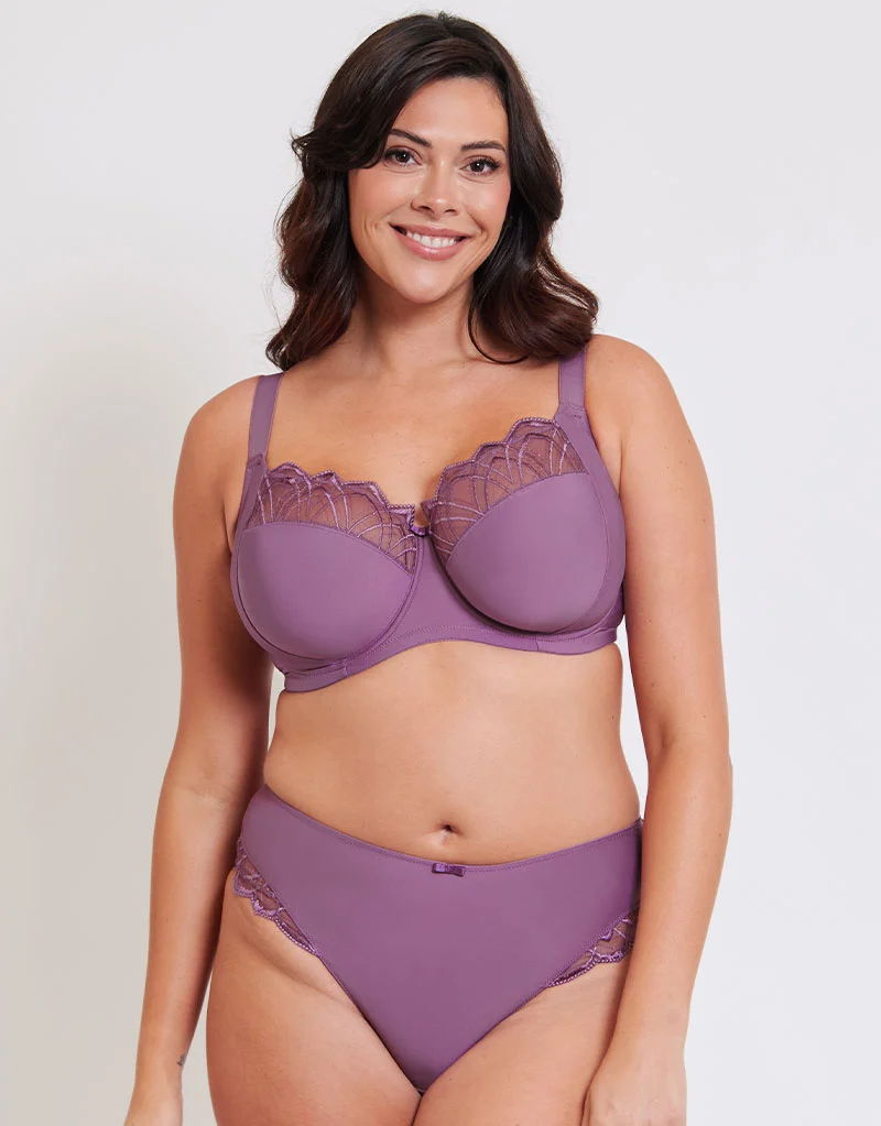 Flirtelle Emilie Deco Full Cup Side Support Bra Mauve