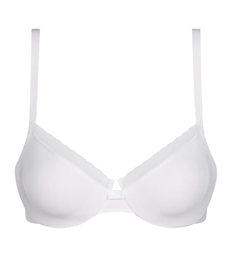 Soutien-gorge emboîtant en microfibre et tulle Blanc Dim Daily Confort
