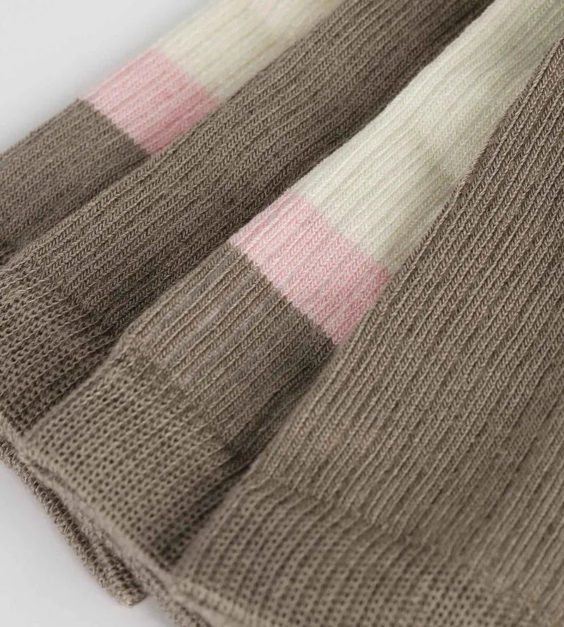 Lot de 2 paires de chaussettes en coton Taupe Ivoire Dim Modal