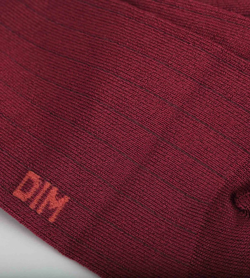Chaussettes femme côtelées en coton satiné Dahlia Dim Mode