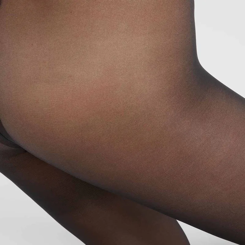 Lot de 2 collants semi-opaques en Lycra Noir Diam’s Jambes Fuselées