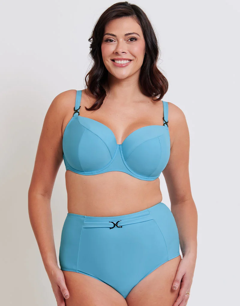 Flirtelle Verona Beach High Waist Bikini Brief Aqua Blue
