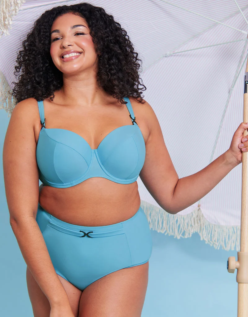 Flirtelle Verona Beach High Waist Bikini Brief Aqua Blue