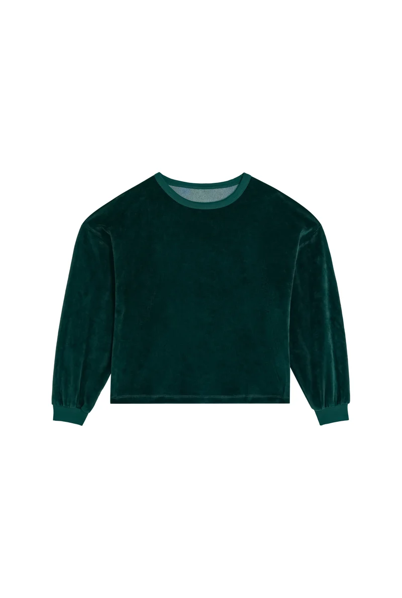 Sweat Velours - Vert Foncé