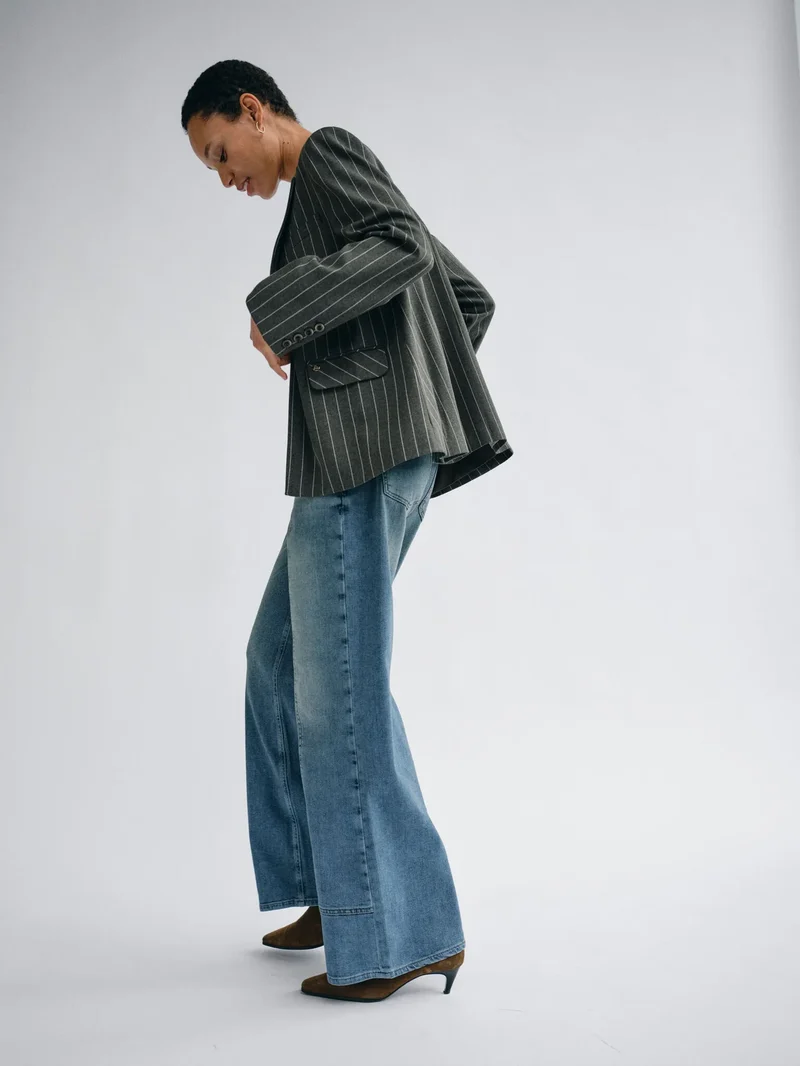 Jeans à jambe large et coutures apparentes Dara Remy