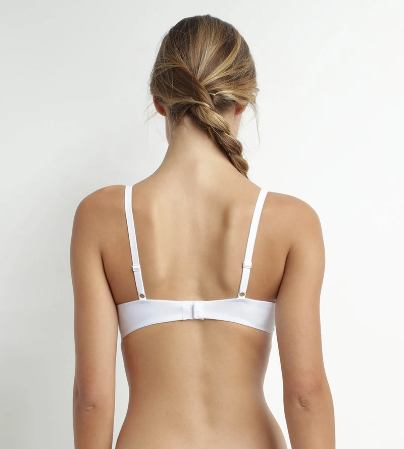 Soutien-gorge sans armature microfibre et tulle Blanc Daily Confort