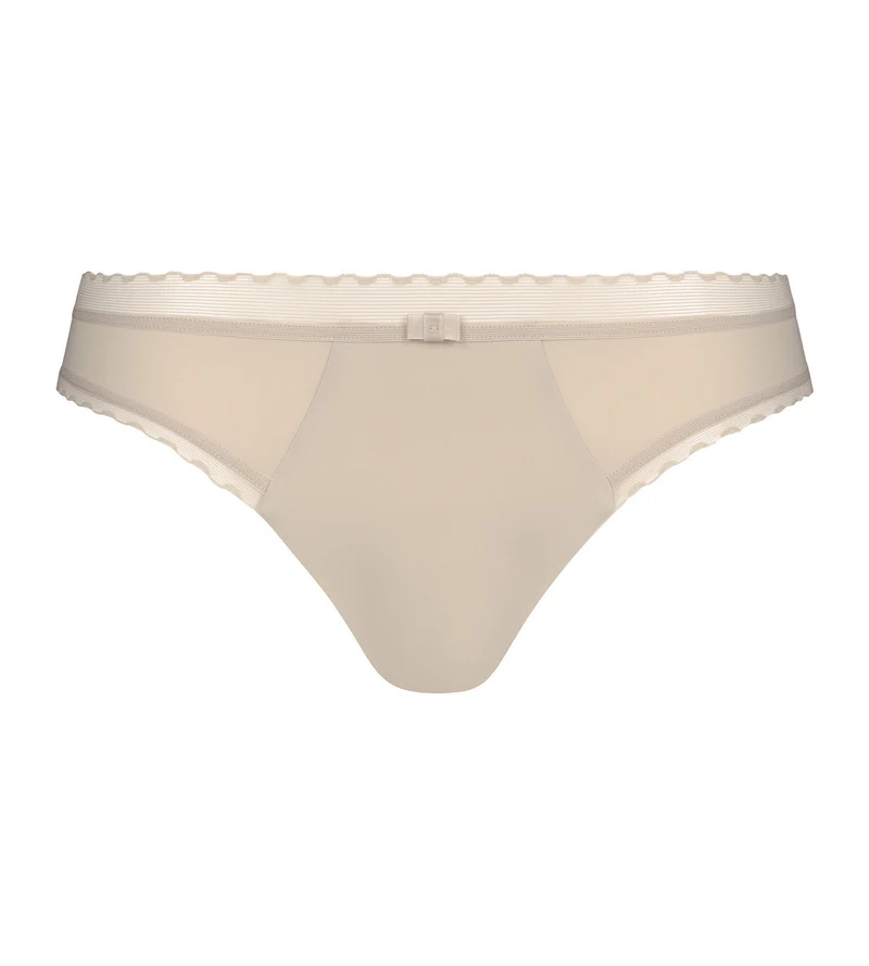 Slip femme en microfibre et tulle Nude Dim Daily Confort