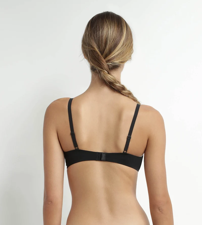 Soutien-gorge sans armature en microfibre et tulle Noir Daily Confort