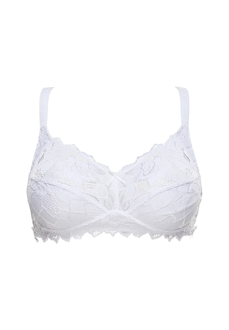 Soutien-gorge emboîtant Dentelle Plus sans armatures Coton d'Arum Blanc
