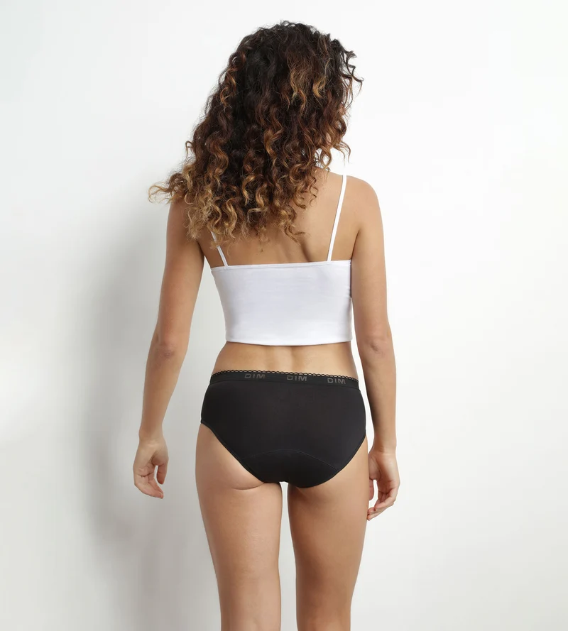 Culotte menstruelle coton bio Noir Flux très abondant Dim My Protect