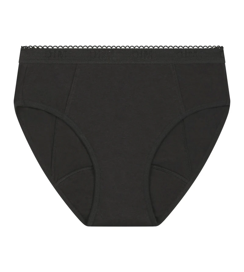 Culotte menstruelle coton bio Noir Flux très abondant Dim My Protect