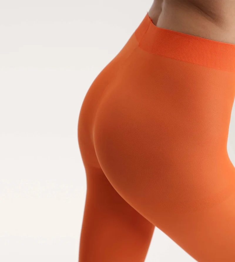 Collant orange opaque 50D Dim x Ines de la Fressange